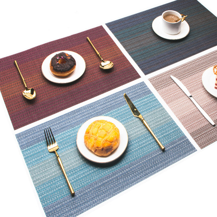 Table PVC Placemats Dining Table Place Mats Non-Slip Dish Bowl Placement Heat Resistant Easy to Clean Table Decorative Image 1