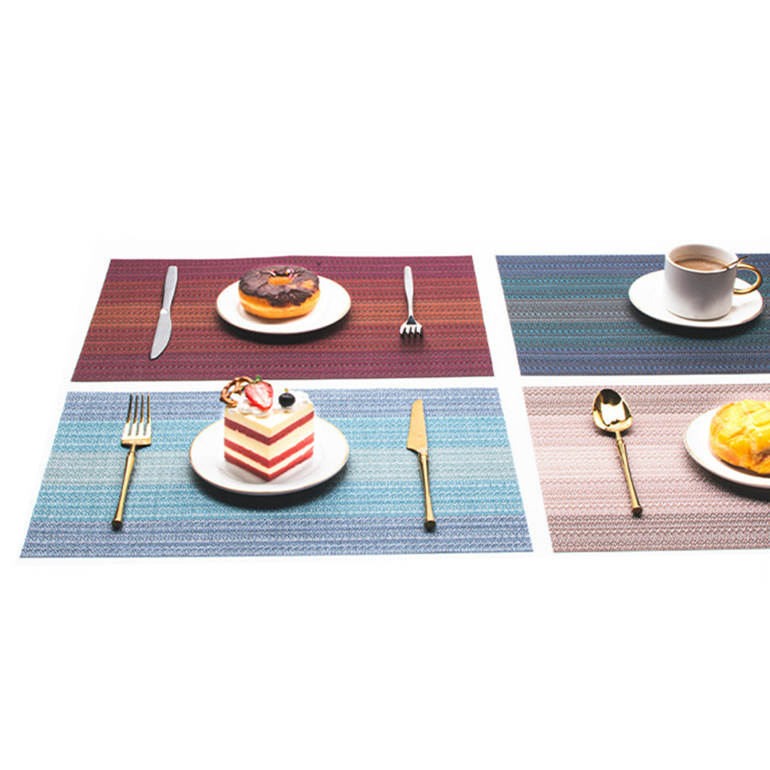 Table PVC Placemats Dining Table Place Mats Non-Slip Dish Bowl Placement Heat Resistant Easy to Clean Table Decorative Image 10