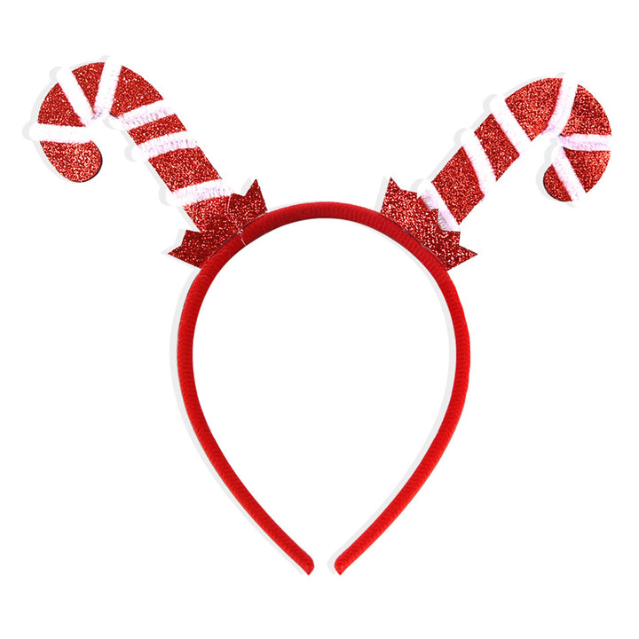 Christmas Headbands for Parties Photos Snowman Reindeer Santa Hat Antlers Hair Hoop Plastic Festive Hair Accessory for Image 4