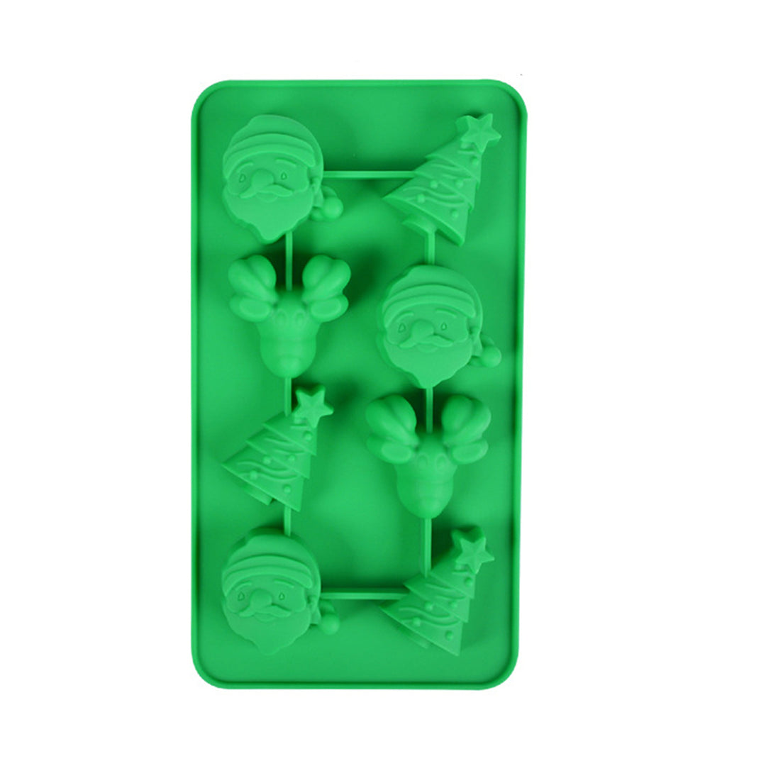 Christmas Chocolate Mold Silicone DIY Santa Claus Deer Jelly Mold Gingerbread Men Christmas Trees Snowmen Stockings Image 3