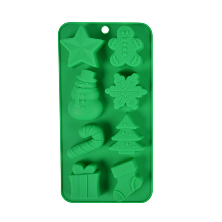 Christmas Chocolate Mold Silicone DIY Santa Claus Deer Jelly Mold Gingerbread Men Christmas Trees Snowmen Stockings Image 4