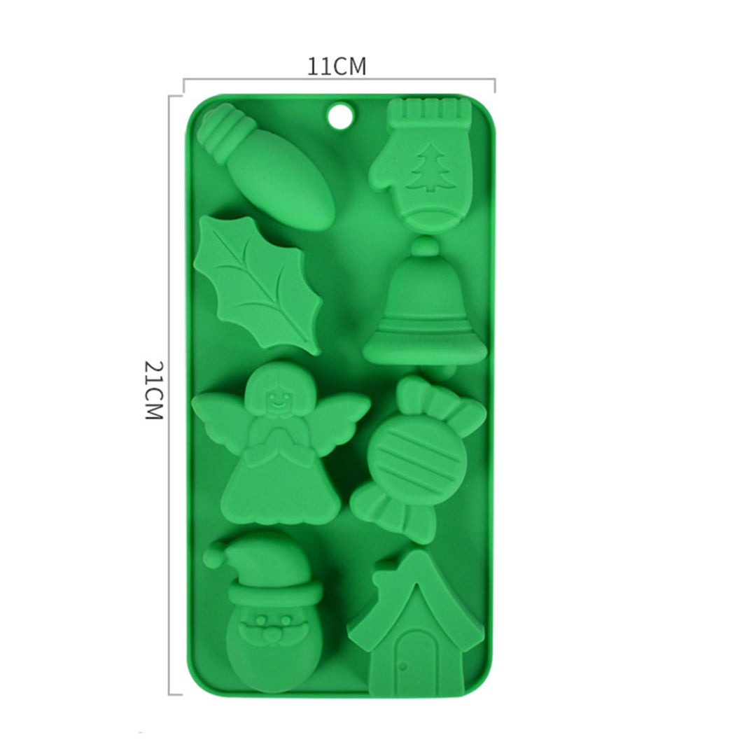 Christmas Chocolate Mold Silicone DIY Santa Claus Deer Jelly Mold Gingerbread Men Christmas Trees Snowmen Stockings Image 11