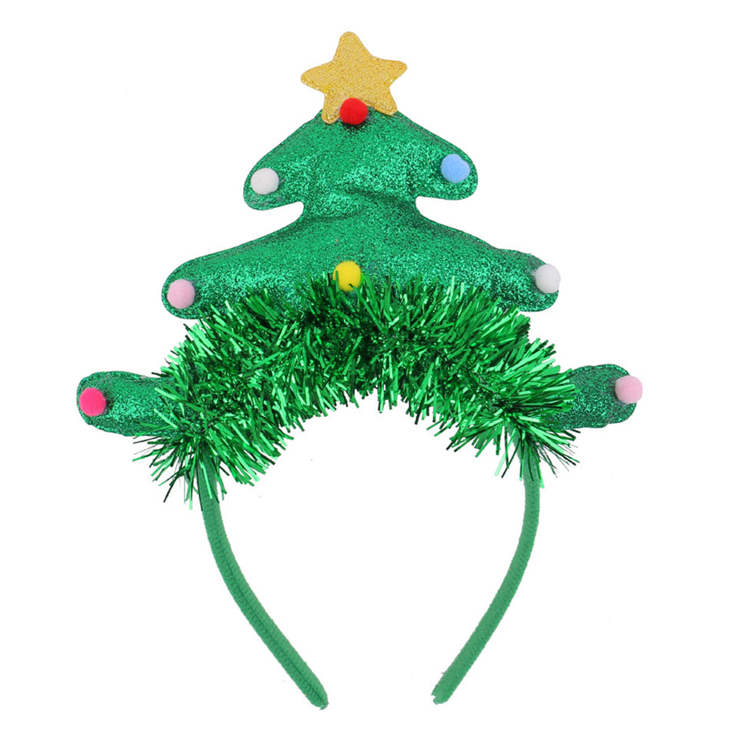 Christmas Tree Headband Star Snowflake Lollipop Winter Hair Accessories for Women Men Holiday Hair Hoop Decorations Image 3