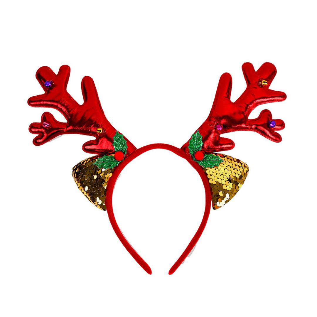 1/7 Pcs Christmas Headband Festive Santa Hat Reindeer Antler Headpieces Xmas Party Costume Hairhoop Accessory for Women Image 3