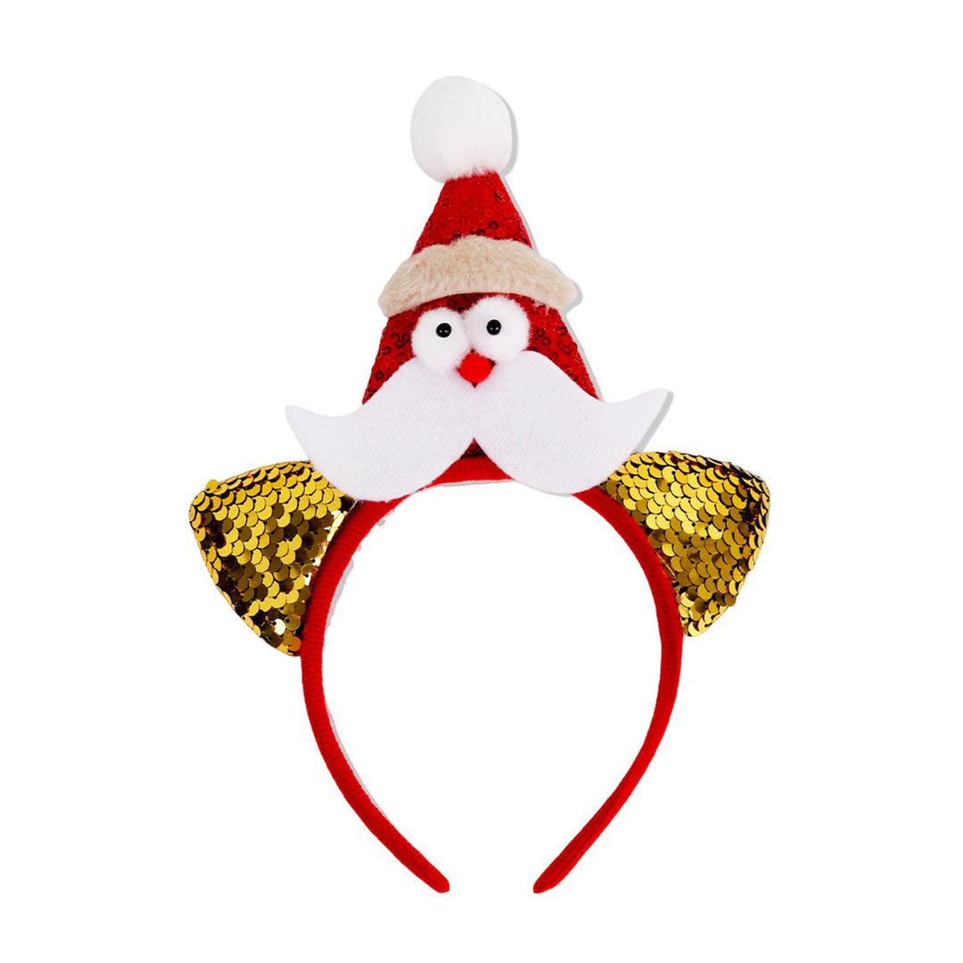 1/7 Pcs Christmas Headband Festive Santa Hat Reindeer Antler Headpieces Xmas Party Costume Hairhoop Accessory for Women Image 4