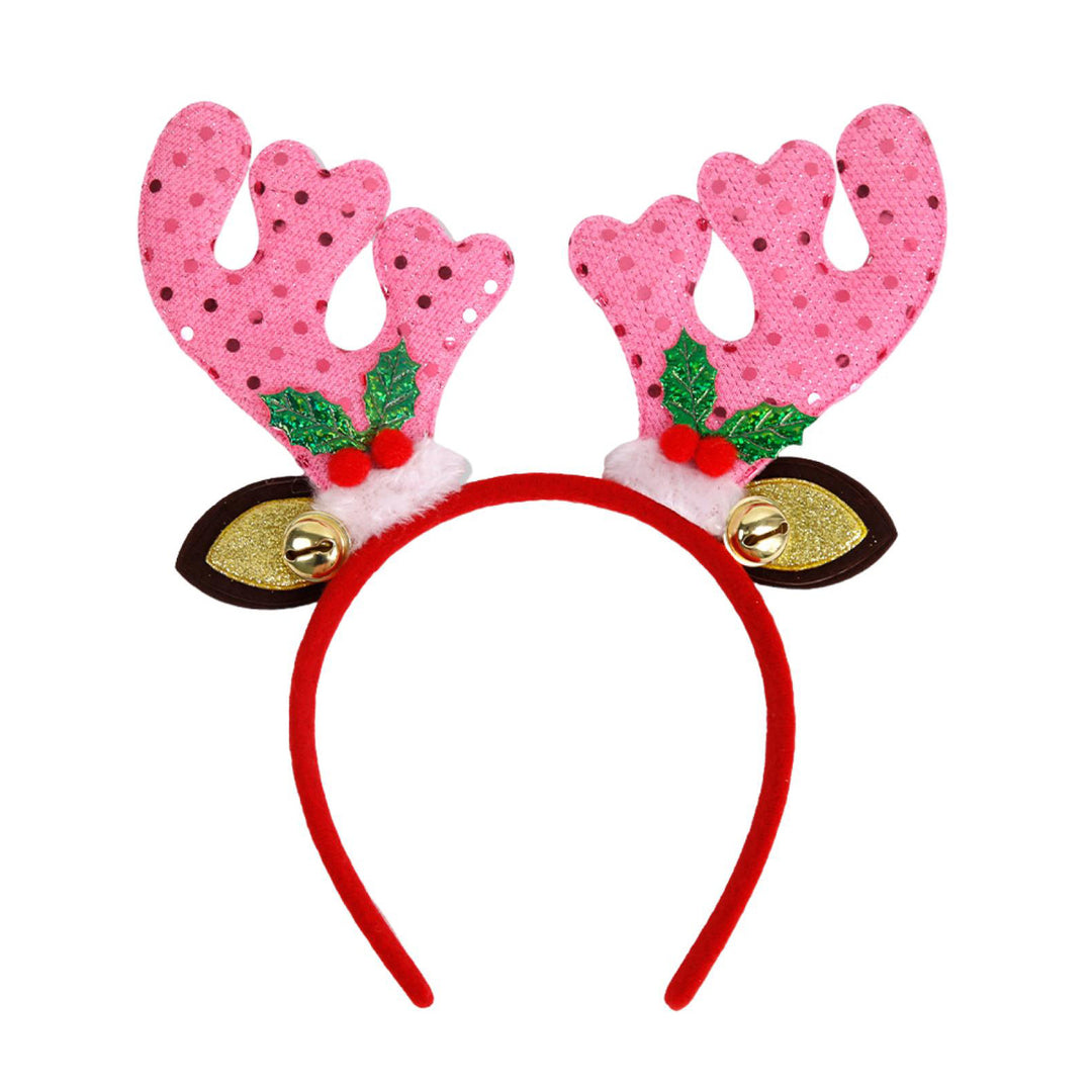 1/7 Pcs Christmas Headband Festive Santa Hat Reindeer Antler Headpieces Xmas Party Costume Hairhoop Accessory for Women Image 6