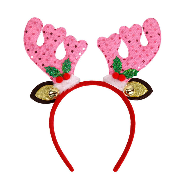 1/7 Pcs Christmas Headband Festive Santa Hat Reindeer Antler Headpieces Xmas Party Costume Hairhoop Accessory for Women Image 1