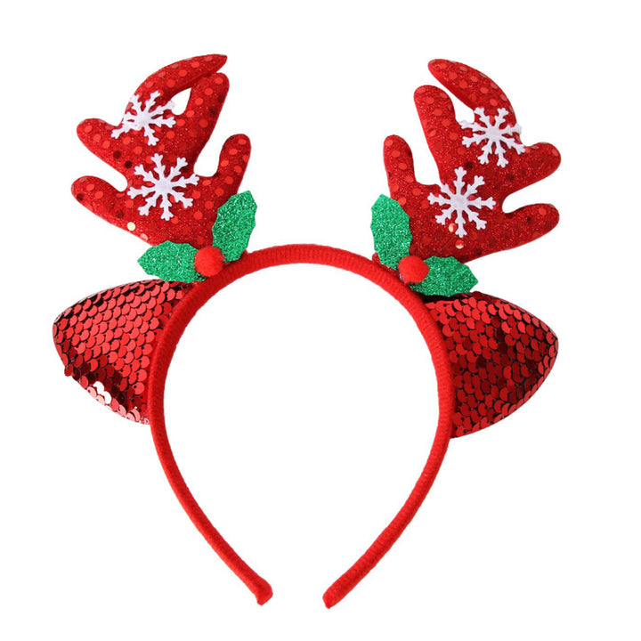 1/7 Pcs Christmas Headband Festive Santa Hat Reindeer Antler Headpieces Xmas Party Costume Hairhoop Accessory for Women Image 8