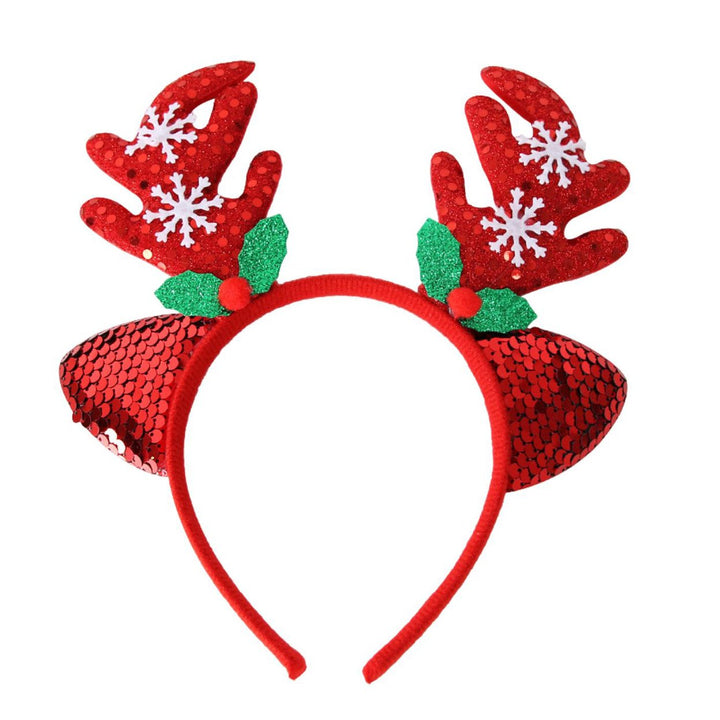 1/7 Pcs Christmas Headband Festive Santa Hat Reindeer Antler Headpieces Xmas Party Costume Hairhoop Accessory for Women Image 1