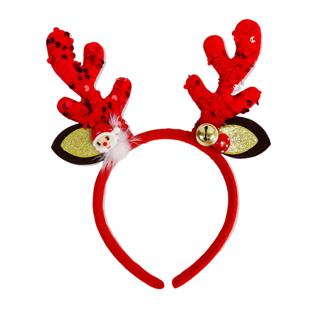 1/7 Pcs Christmas Headband Festive Santa Hat Reindeer Antler Headpieces Xmas Party Costume Hairhoop Accessory for Women Image 9