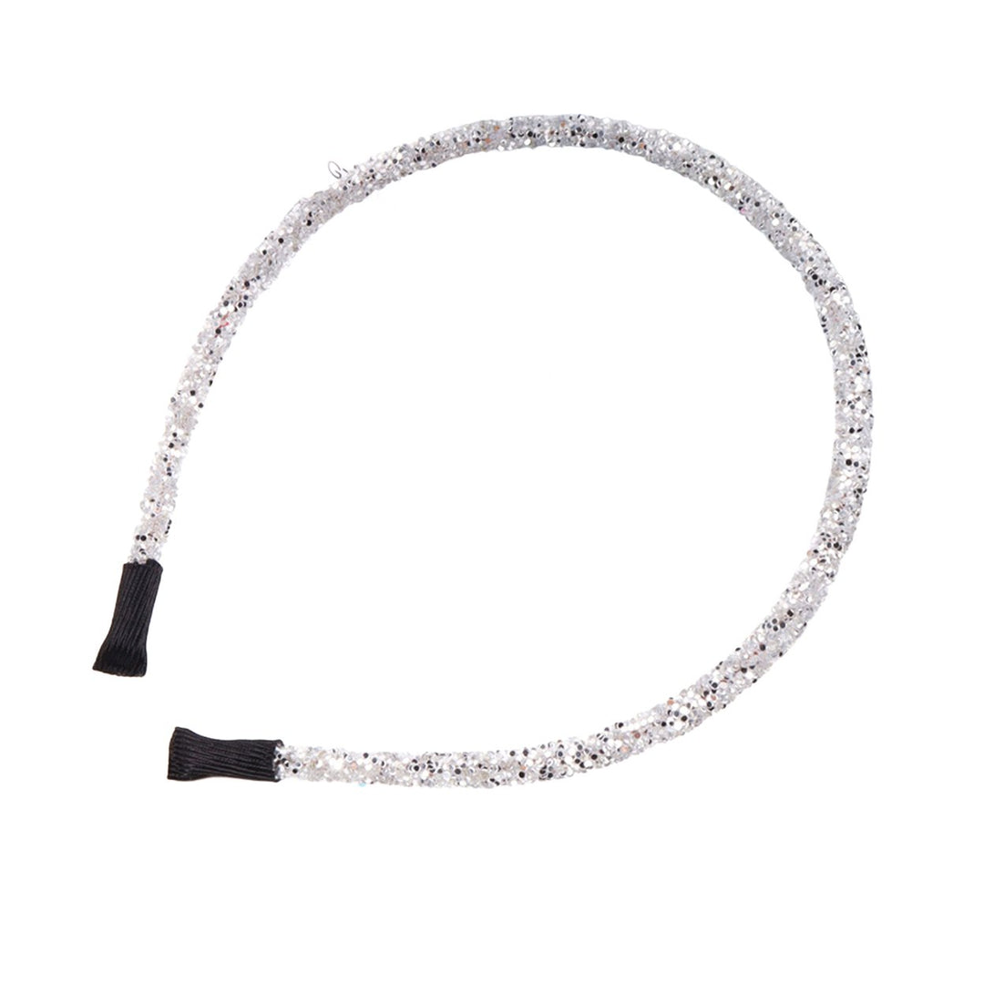 Women Hair Hoop Sparkling Sequins Elastic Headband DIY Glitter Handmade DIY Hair Hoop Christmas Accessories Image 1