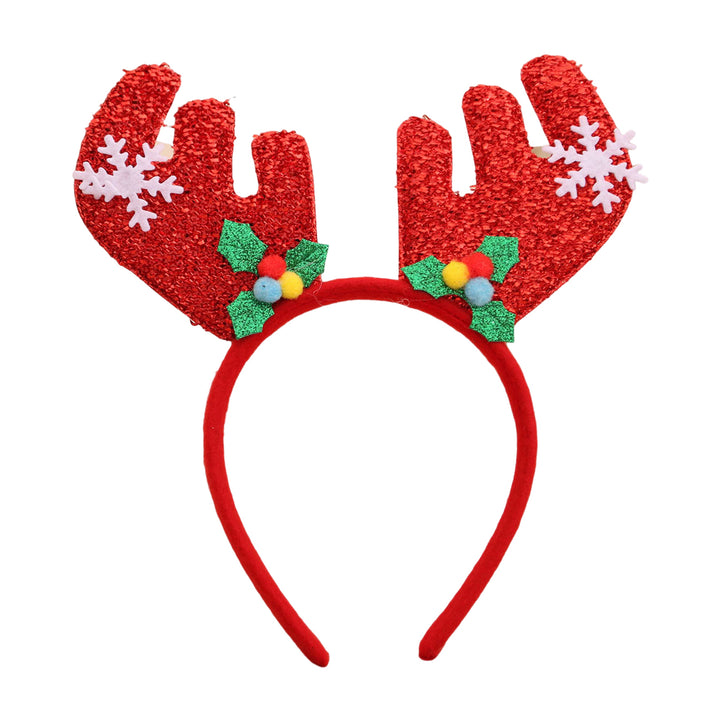 Christmas Headband Sequins Antler Decor Hair Hoop Kids Adults Elastic Headband Festive Glitter Headwear Image 7