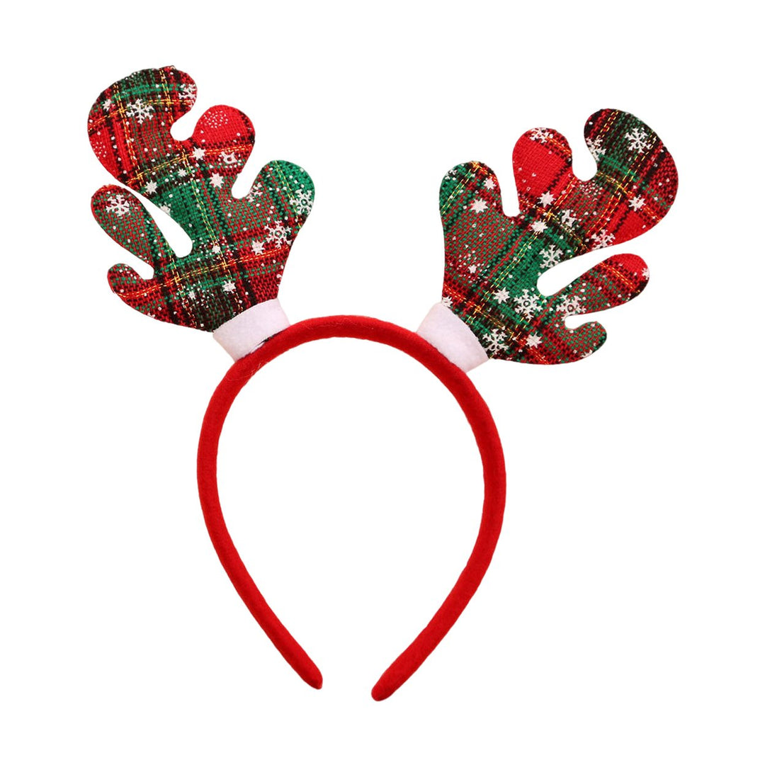 Christmas Headband Sequins Antler Decor Hair Hoop Kids Adults Elastic Headband Festive Glitter Headwear Image 1