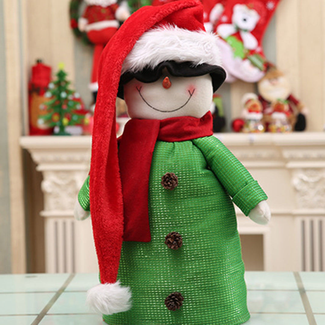 Christmas Santa Hat Ultra Long Plush Ball Decor Thick Keep Warm Anti-slip Red Festive Year Party Cosplay Photo Porp Image 9