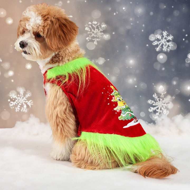 Christmas Dog Clothes for Dogs Cats Pet Dress-up As A Green Character Outfit Holiday Cosplay Party Costume for Photos Image 4