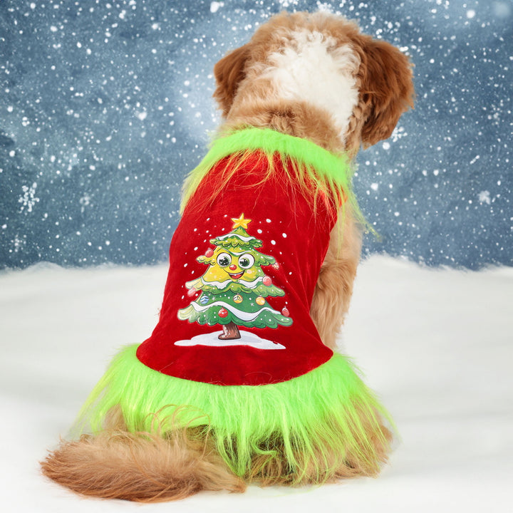 Christmas Dog Clothes for Dogs Cats Pet Dress-up As A Green Character Outfit Holiday Cosplay Party Costume for Photos Image 10