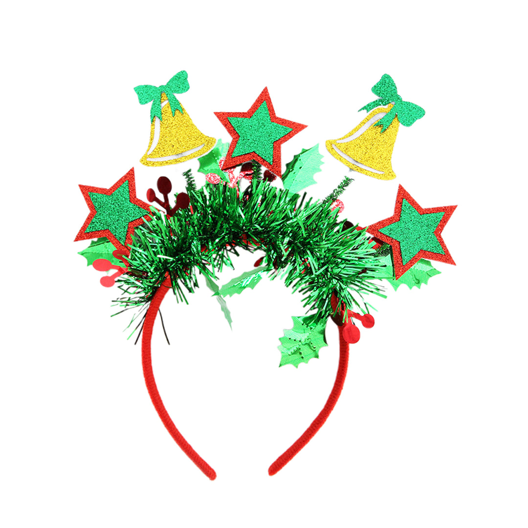 Christmas Headband Festive Make-Up Hair Hoop Cartoon Snowmen Reindeer Santa Hats Headband for Photography Christmas Image 4