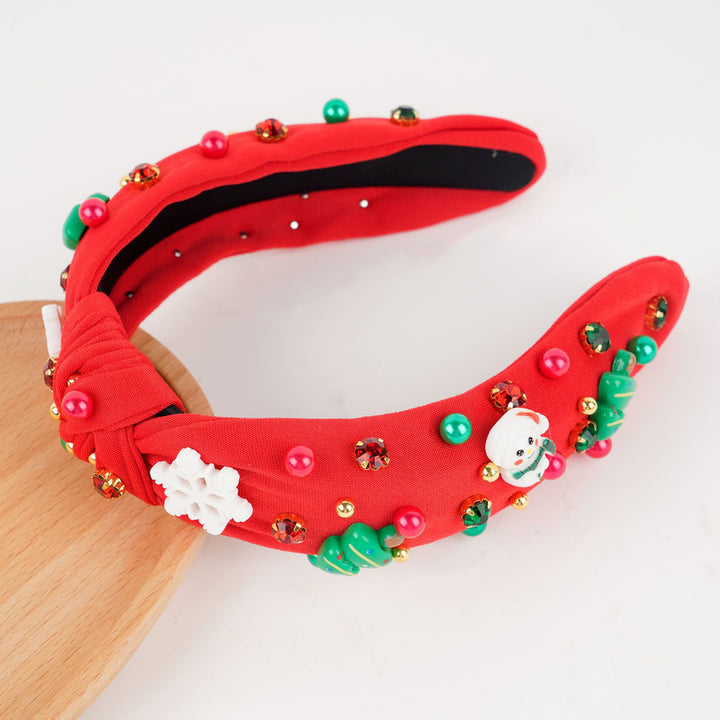 Christmas Headband Women Headband with Mini Christmas Tree Rhinestones Lightweight Festive Headband Hair Accessory for Image 11