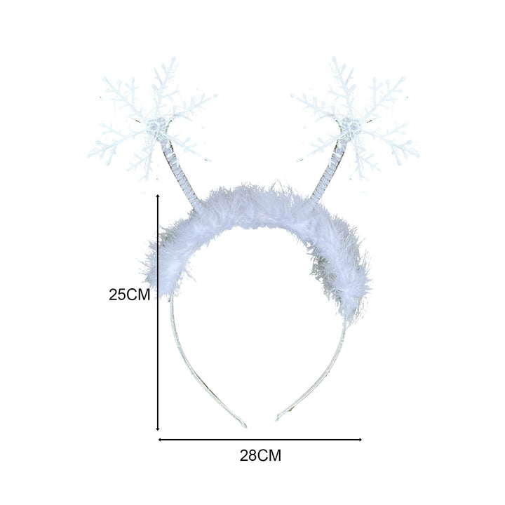 Christmas Snowflake Headband Festive Holiday Hair Hoop for Women Girls Boys Christmas Party Decoration Image 6