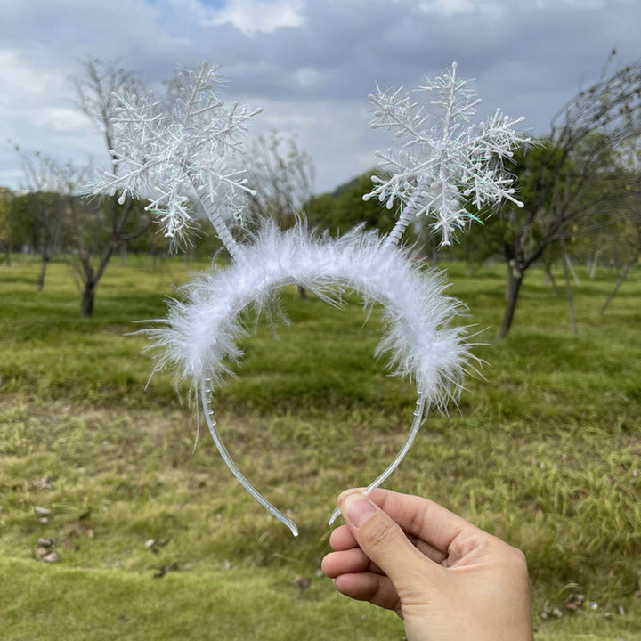 Christmas Snowflake Headband Festive Holiday Hair Hoop for Women Girls Boys Christmas Party Decoration Image 8