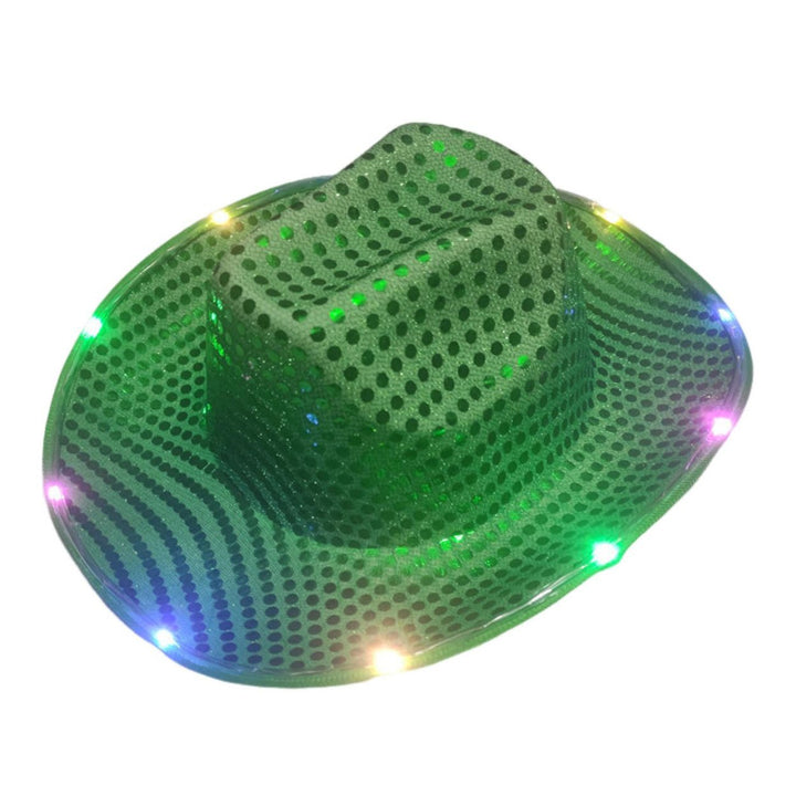 LED Light-Up Cowboy Hat Retro Western Style Luminous 9 Color Available Christmas Party Nightclubs Performance Photo Prop Image 7