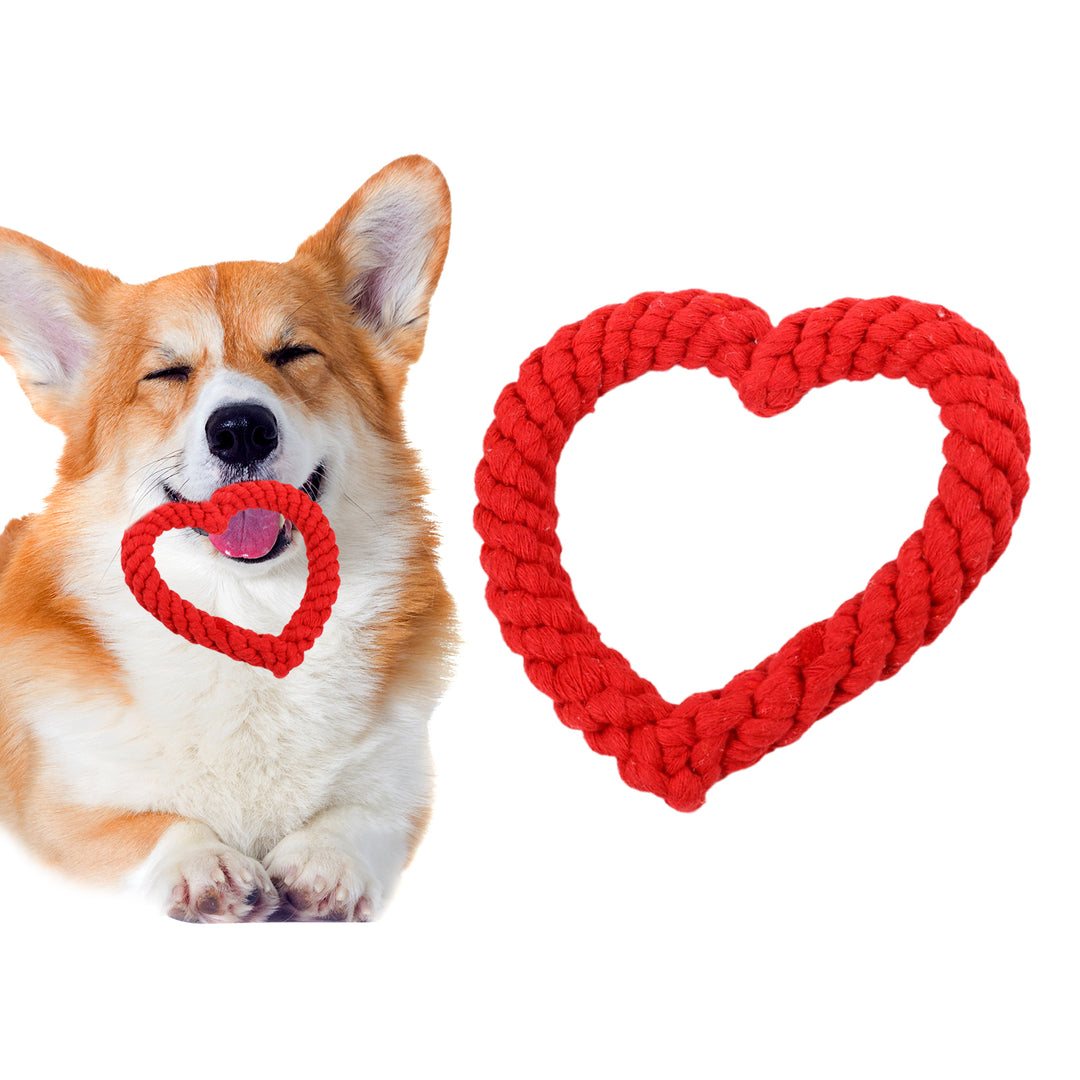 Dog Chew Toy Creative Heart Shaped Pet Chew Toy Bite-resistant Fun Cat Training Teething Toy Pet Supplies Image 8