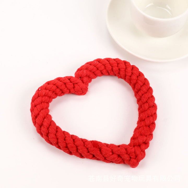 Dog Chew Toy Creative Heart Shaped Pet Chew Toy Bite-resistant Fun Cat Training Teething Toy Pet Supplies Image 10