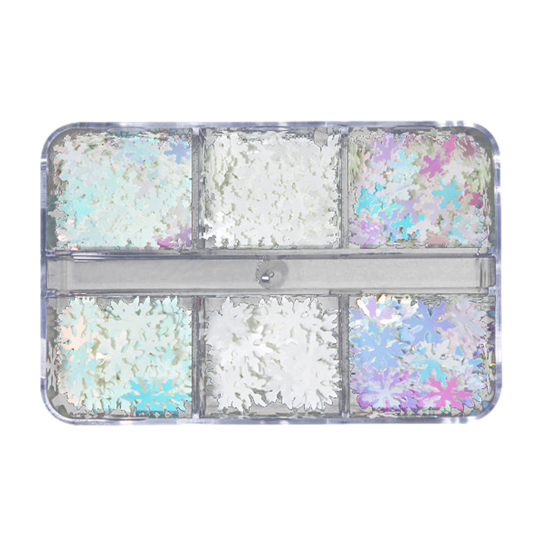 Sparkling Christmas Nail Sequins Six Grids Boxed Autumn Winter Nail Art Accessories for Phone Cases Clothes Image 4