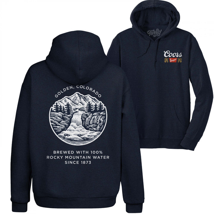 Coors Rocky Mountain Water Front and Back Print Pullover Hoodie Image 1