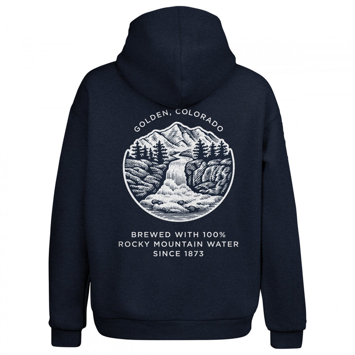 Coors Rocky Mountain Water Front and Back Print Pullover Hoodie Image 3