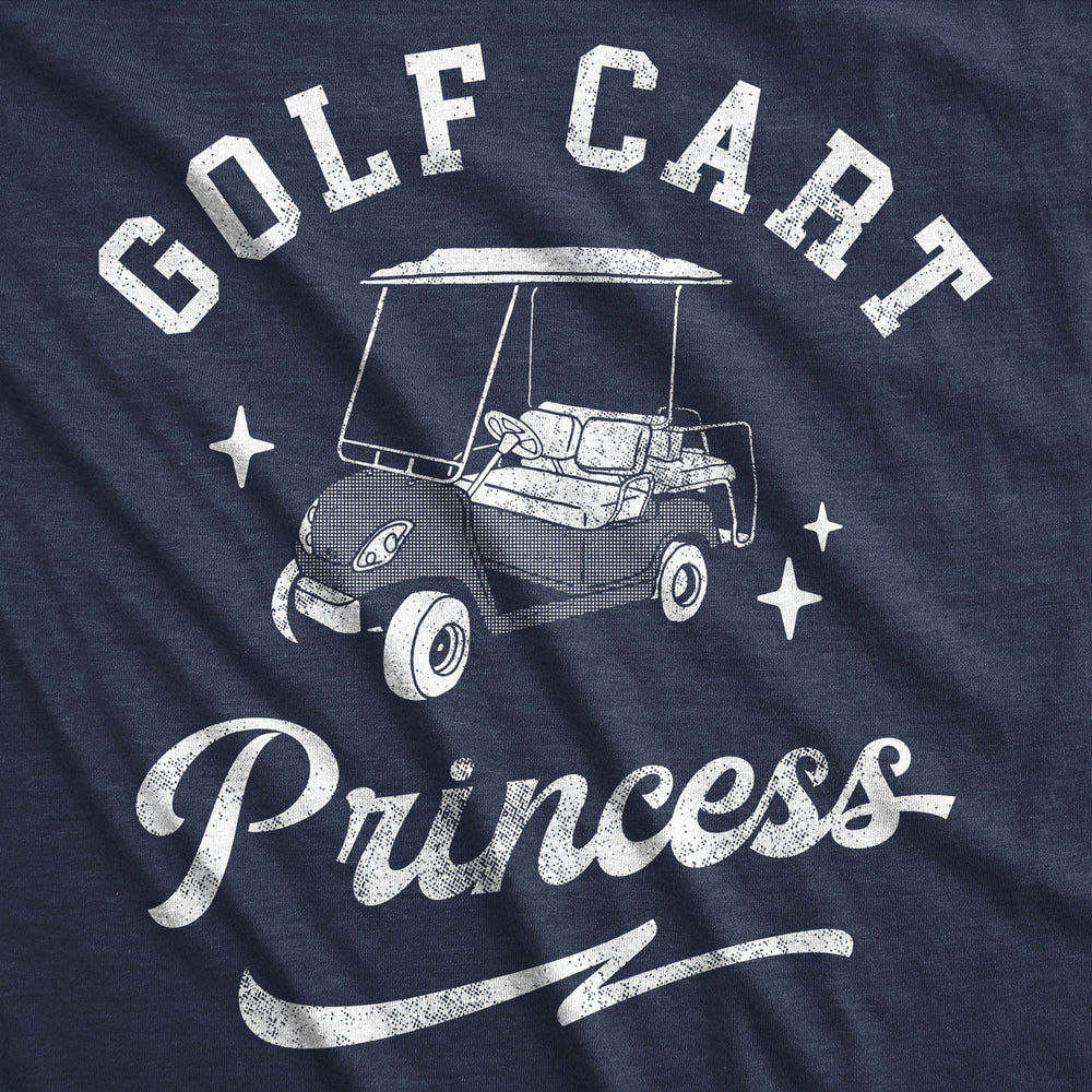 Womens Funny T Shirts Golf Cart Princess Sarcastic Golfing Graphic Tee For Ladies Image 2