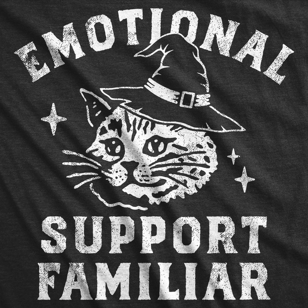 Womens Funny T Shirts Emotional Support Familiar Sarcastic Halloween Graphic Tee For Ladies Image 2