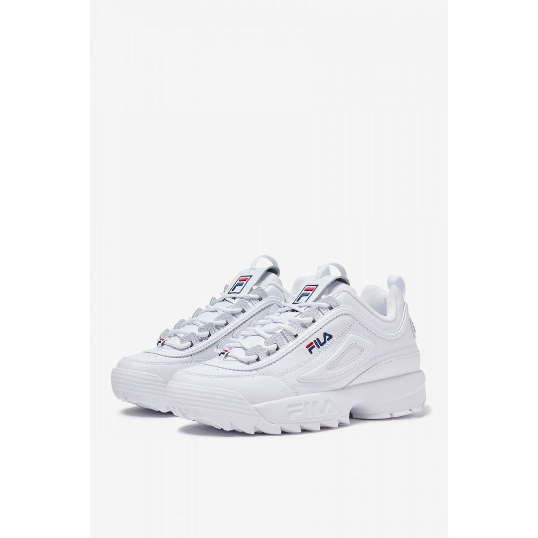 Fila Disruptor II Sneakers White Navy Red Size 11 Lightweight Retro Style Image 4