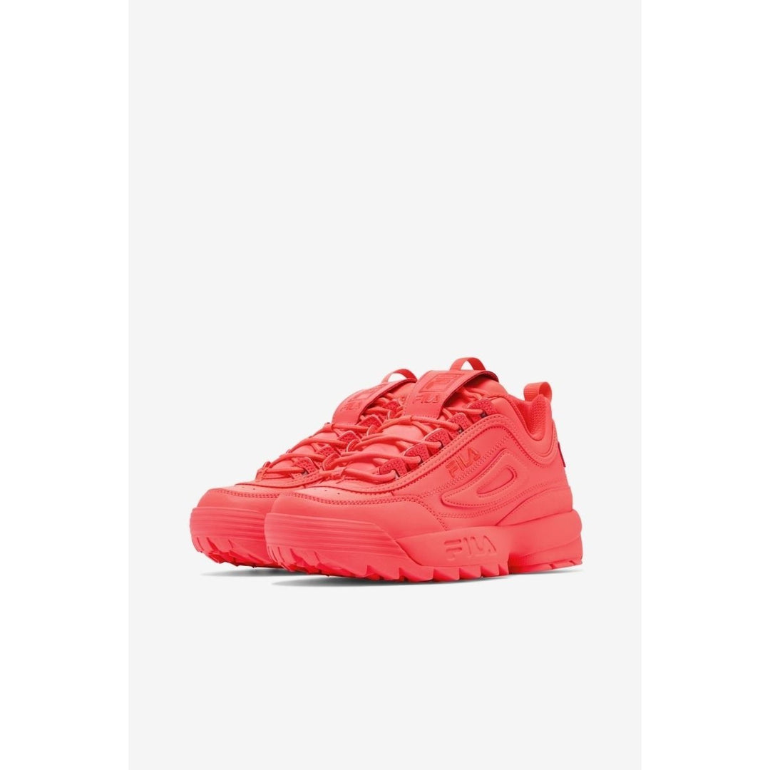 Fila Disruptor II Sneaker Womens Fiery Coral Lightweight Retro Style Size 0 Image 4