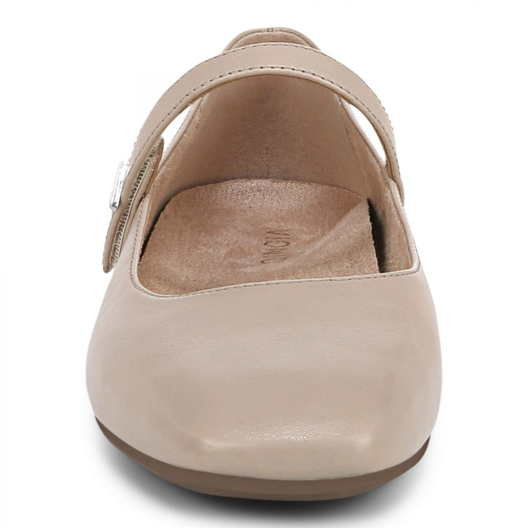 Vionic Womens Alameda Square Toe Mary Jane Oatmeal Leather - I8661L5250 OATMEAL LEATHER Image 3