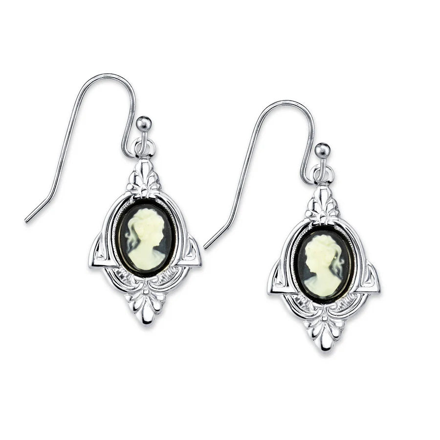 Womens Earrings Jewelry Embellish Vintage-Inspired Cameo Drop Earrings Image 1