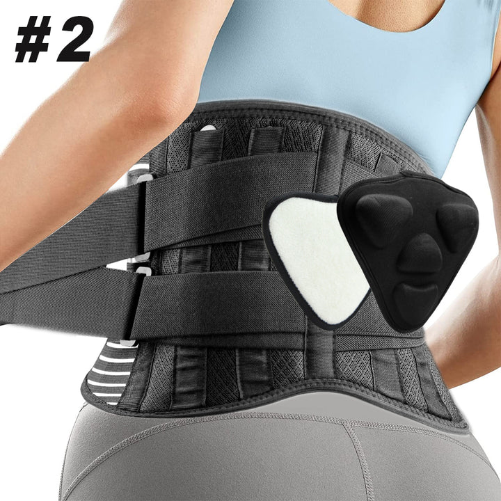 Back Brace for Lower Back Pain Relief with 3D Lumbar Pad Soft Breathable Mesh Fabric Lumbar Support for Herniated Image 1