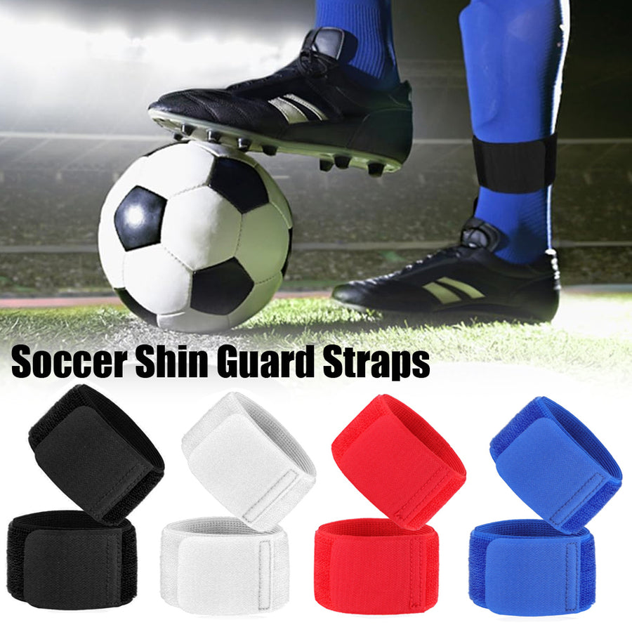 1Pair Soccer Shin Guard Strap Soccer Shin Guard Fixed Bandage Tape Fastener Shinguard Adjustable Elastic Sports Strap Image 1