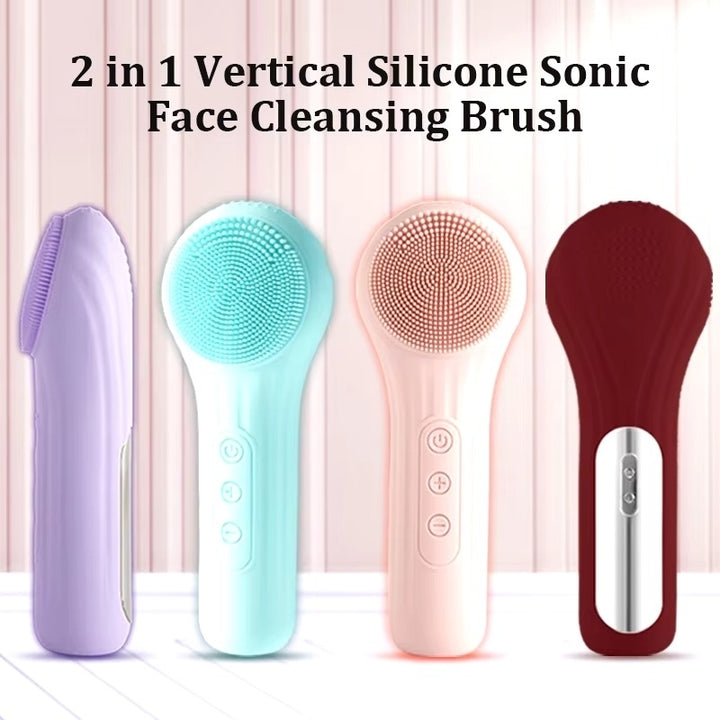 Rechargeable Sonic Waterproof Facial Cleansing Brush for Men Women Image 6