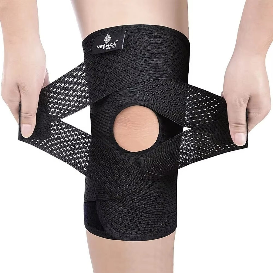 Knee Brace for Pain Relief Compression Support with Side Stabilizers Image 1