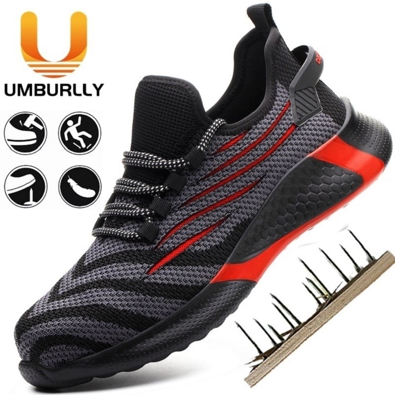 Men Work Safety Shoes Anti-puncture Working Sneakers Male Indestructible Work Shoes Men Boots Lightweight Men Shoes Image 1