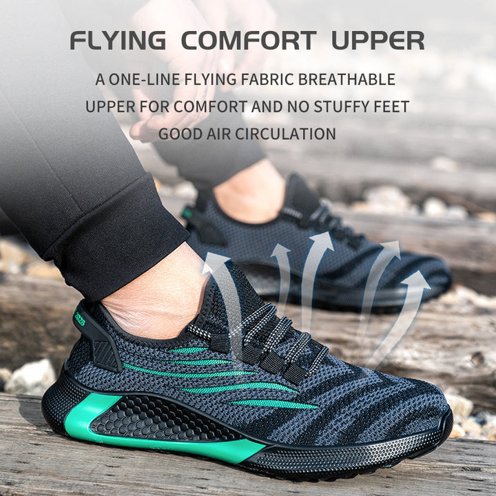 Men Work Safety Shoes Anti-puncture Working Sneakers Male Indestructible Work Shoes Men Boots Lightweight Men Shoes Image 4