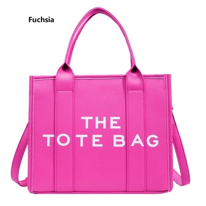 The Tote Bag For Women Trendy PU Leather Handbag Top Handle Satchel Purse Casual Crossbody Bag Image 11