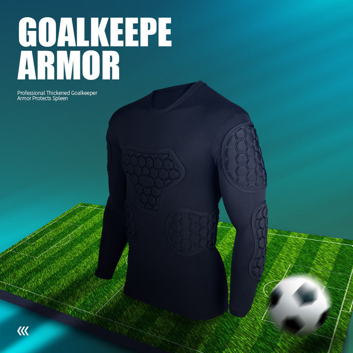 Professional goalkeeper armor uniforms football goalkeeper jerseys thicken EVA sponge elbow goalkeeper sports uniforms Image 2