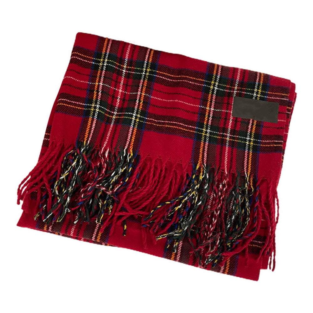 Cozy Winter Red Scarf Soft Comfortable Thickened Warm Vibrant Color Versatile Fashion Sophisticated Scarf Image 2