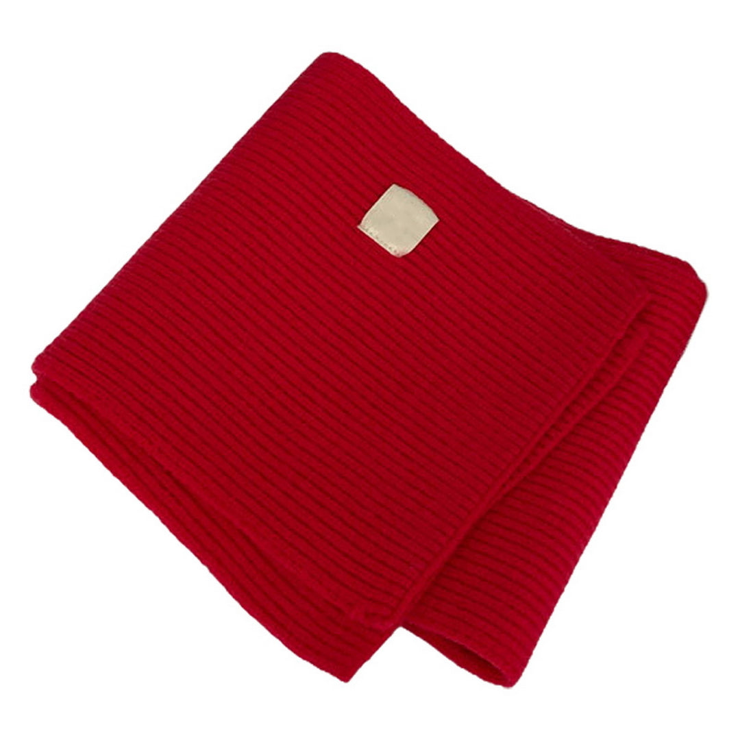 Cozy Winter Red Scarf Soft Comfortable Thickened Warm Vibrant Color Versatile Fashion Sophisticated Scarf Image 4