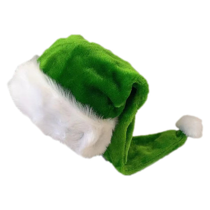 Santa Hat for Adults Unisex Velvet Comfort Extra Thicken Xmas Hat Christmas Year Festive Party Decorative Holiday Hat Image 4