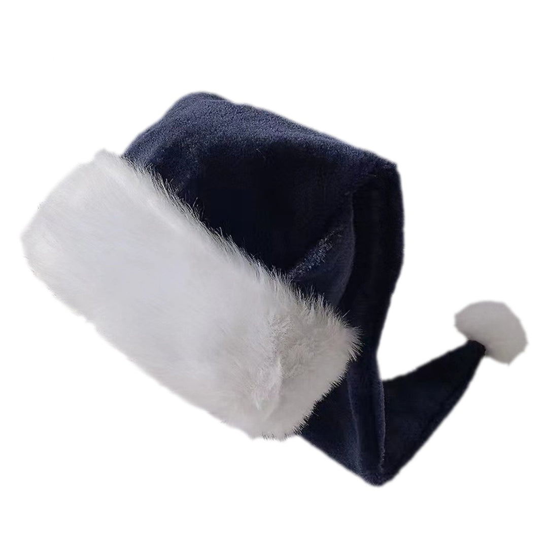 Santa Hat for Adults Unisex Velvet Comfort Extra Thicken Xmas Hat Christmas Year Festive Party Decorative Holiday Hat Image 7