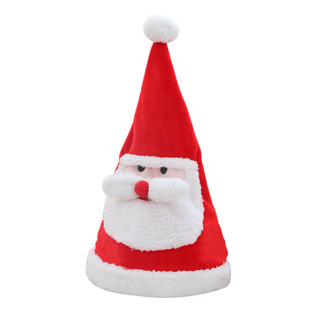 Electric Singing Dancing Santa Hat Flashing Light Christmas Cap Plush Velvet Party Hat for Christmas Year Party Image 4