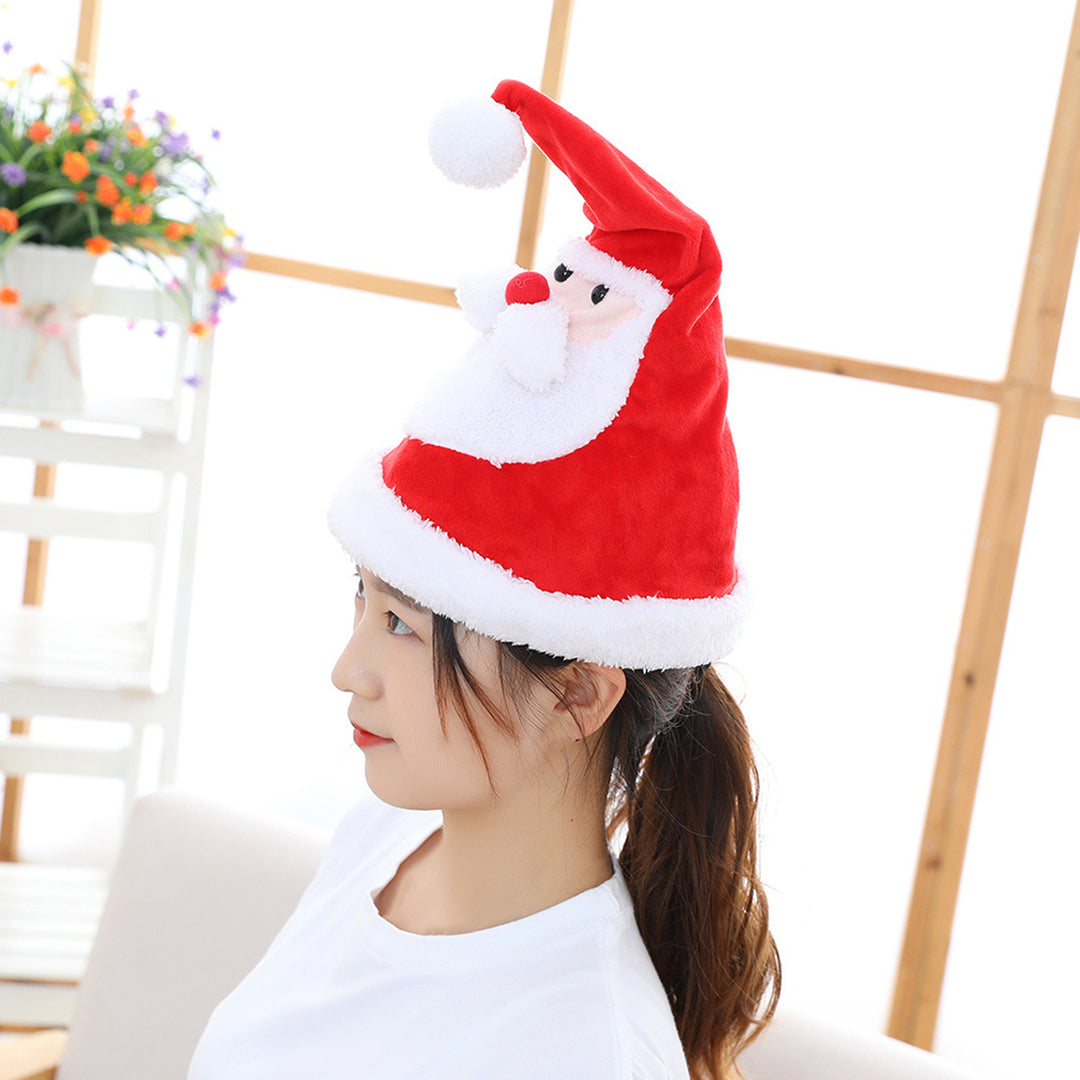 Electric Singing Dancing Santa Hat Flashing Light Christmas Cap Plush Velvet Party Hat for Christmas Year Party Image 11